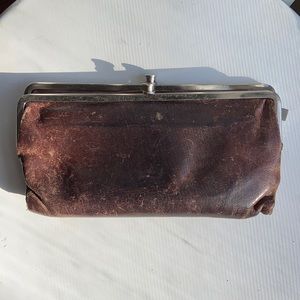 HOBO Lauren clutch. Brown leather. Good used condition.